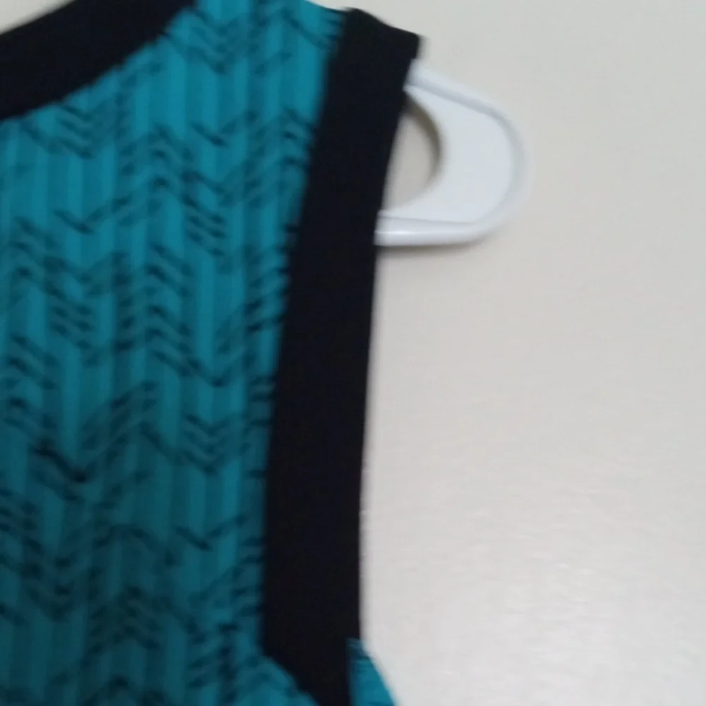 Worthington Teal and Black Sleeveless Top - Picture 8 of 10